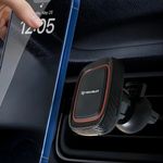 Laptop, Telefoane si Tablete - Telefoane mobile si accesorii - Accesorii Telefoane - Suport si docking telefoane - Suport Auto Magnetic pentru Grila de Ventilatie cu Placute Metalice - Techsuit MagGrip (S5) - Negru/Rosu - Infinity.ro