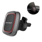 Laptop, Telefoane si Tablete - Telefoane mobile si accesorii - Accesorii Telefoane - Suport si docking telefoane - Suport Auto Magnetic pentru Grila de Ventilatie cu Placute Metalice - Techsuit MagGrip (S5) - Negru/Rosu - Infinity.ro