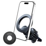 Laptop, Telefoane si Tablete - Telefoane mobile si accesorii - Accesorii Telefoane - Suport si docking telefoane - Suport Grila Ventilatie pentru Telefon, Magnet N52, Compatibil MagSafe + 2 Inele Metalice - Techsuit AirFix (S1) - Negru - Infinity.ro