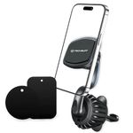 Laptop, Telefoane si Tablete - Telefoane mobile si accesorii - Accesorii Telefoane - Suport si docking telefoane - Suport Grila Ventilatie pentru Telefon, Magnet N52, Rotatie 360° + 2 Placute Metalice - Techsuit AirFix (S3) - Negru - Infinity.ro