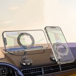 Laptop, Telefoane si Tablete - Telefoane mobile si accesorii - Accesorii Telefoane - Suport si docking telefoane - Suport de Telefon pentru Bord, Compatibil MagSafe + Adaptor iRing - Techsuit TitanMagX (S13) - Gri - Infinity.ro