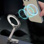 Laptop, Telefoane si Tablete - Telefoane mobile si accesorii - Accesorii Telefoane - Suport si docking telefoane - Suport de Telefon pentru Bord, Compatibil MagSafe + Adaptor iRing - Techsuit TitanMagX (S13) - Gri - Infinity.ro