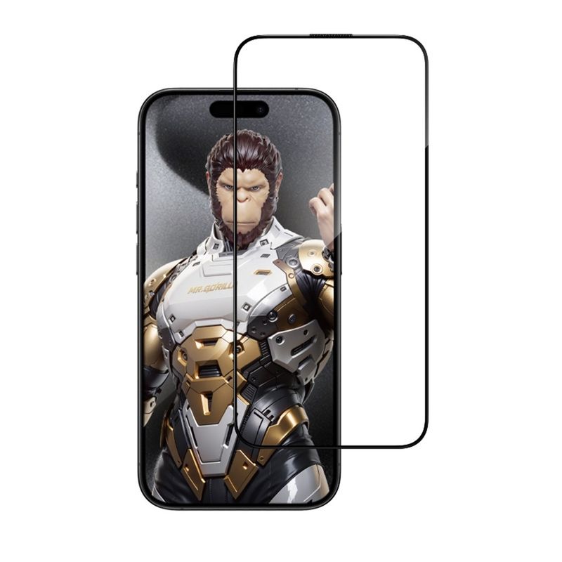 Laptop, Telefoane si Tablete - Telefoane mobile si accesorii - Accesorii Telefoane - Folii protectie telefoane - Folie pentru iPhone 16 Pro - Albastruo 3D Full Display Curved Edge AR Glass cu Applicator Pro - Negru - Infinity.ro