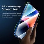 Laptop, Telefoane si Tablete - Telefoane mobile si accesorii - Accesorii Telefoane - Folii protectie telefoane - Folie pentru iPhone 16 Pro - Albastruo 3D Full Display Curved Edge AR Glass cu Applicator Pro - Negru - Infinity.ro