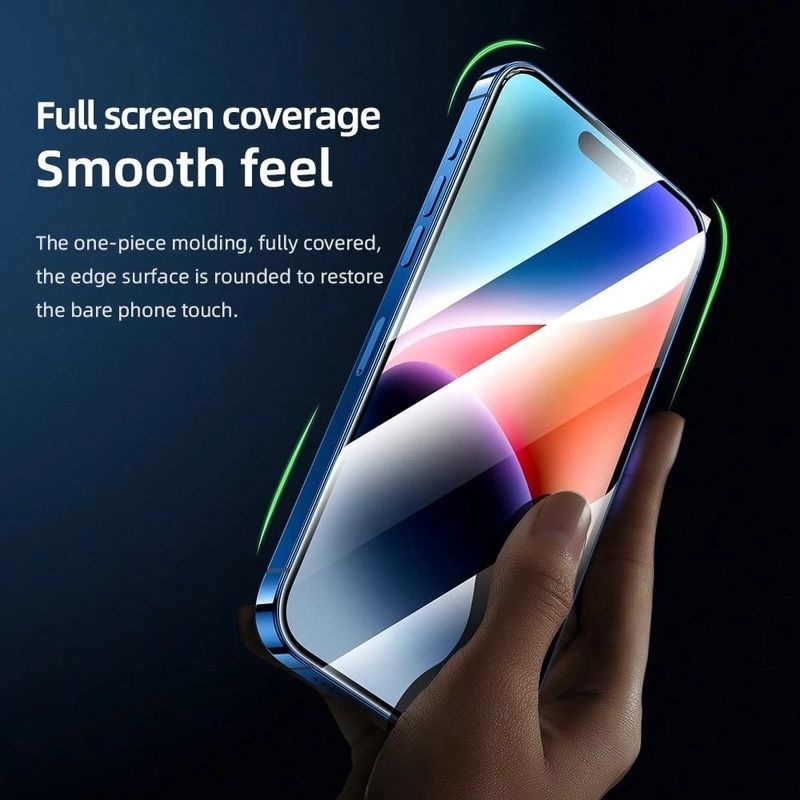 Laptop, Telefoane si Tablete - Telefoane mobile si accesorii - Accesorii Telefoane - Folii protectie telefoane - Folie pentru iPhone 16 Pro - Albastruo 3D Full Display Curved Edge AR Glass cu Applicator Pro - Negru - Infinity.ro