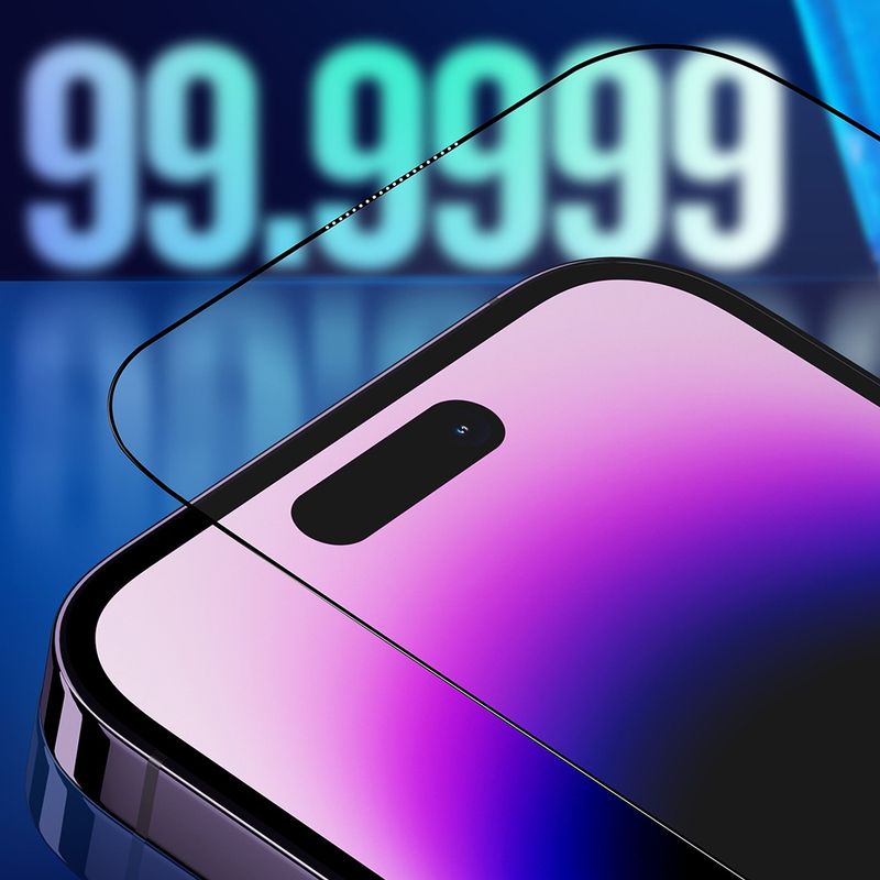 Laptop, Telefoane si Tablete - Telefoane mobile si accesorii - Accesorii Telefoane - Folii protectie telefoane - Folie pentru iPhone 15 Pro cu Aplicator Pro - Albastruo Sapphire Screen Protector - Negru - Infinity.ro