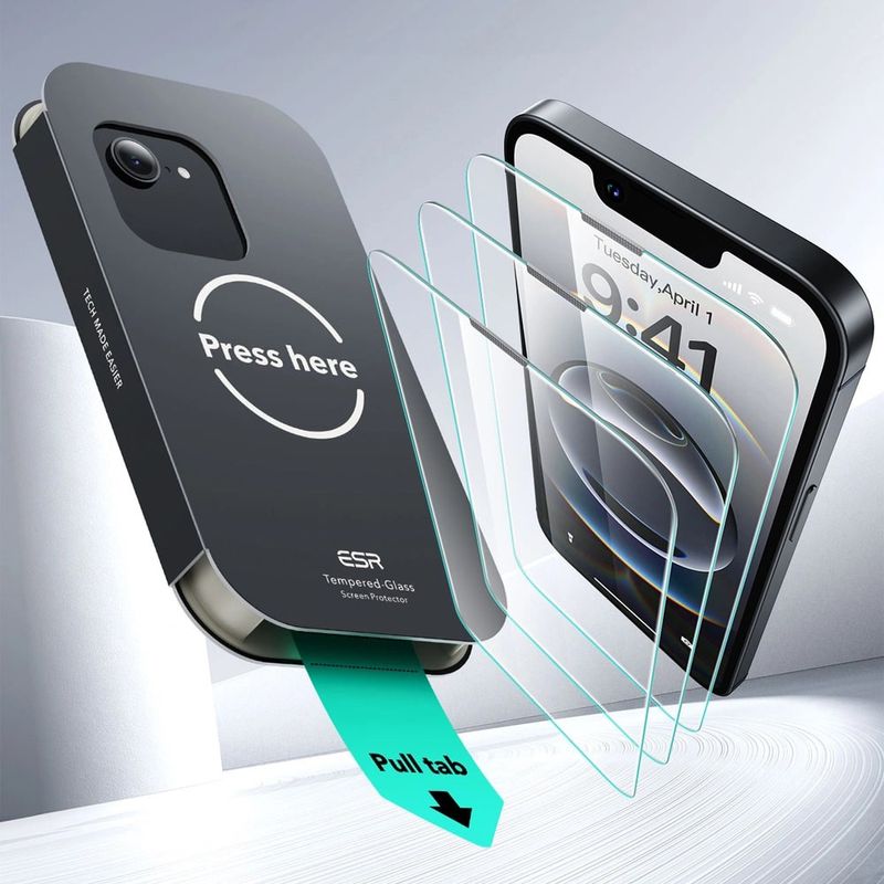 Laptop, Telefoane si Tablete - Telefoane mobile si accesorii - Accesorii Telefoane - Folii protectie telefoane - Folie pentru iPhone 16e (set 2) - ESR TempeRosu Glass UltraFit Tray - Transparent - Infinity.ro