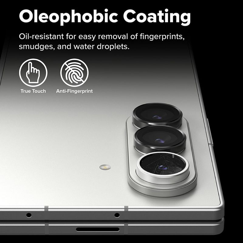 Laptop, Telefoane si Tablete - Telefoane mobile si accesorii - Accesorii Telefoane - Folii protectie telefoane - Folie Camera pentru Samsung Galaxy Z Fold7 - Ringke Camera Lens Frame Glass - Negru - Infinity.ro