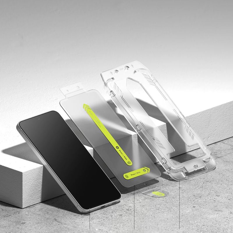 Laptop, Telefoane si Tablete - Telefoane mobile si accesorii - Accesorii Telefoane - Folii protectie telefoane - Folie pentru Samsung Galaxy A36 5G (set 2) - Ringke Easy Slide TempeRosu Glass - Transparent - Infinity.ro