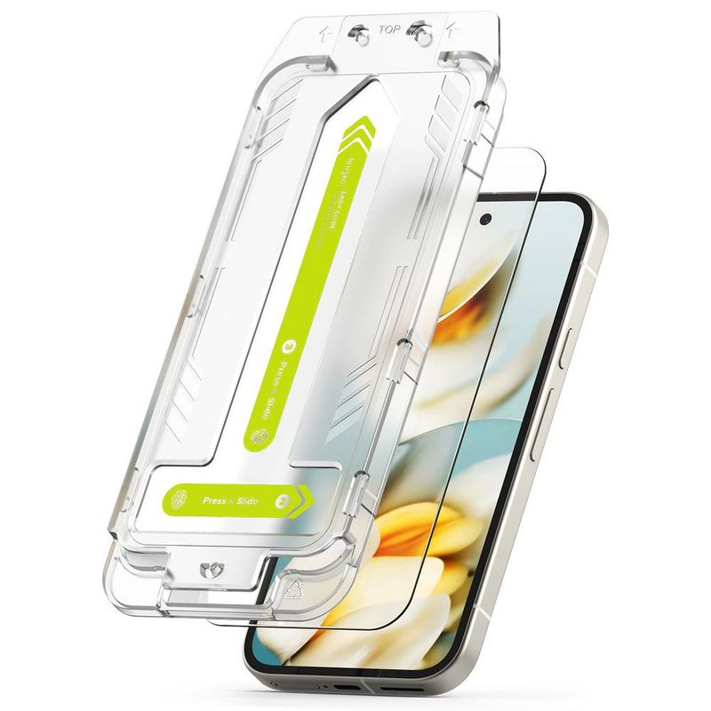 Laptop, Telefoane si Tablete - Telefoane mobile si accesorii - Accesorii Telefoane - Folii protectie telefoane - Folie pentru Google Pixel 9a (set 2) - Ringke Easy Slide TempeRosu Glass - Transparent - Infinity.ro