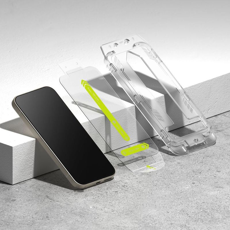 Laptop, Telefoane si Tablete - Telefoane mobile si accesorii - Accesorii Telefoane - Folii protectie telefoane - Folie pentru Google Pixel 9a (set 2) - Ringke Easy Slide TempeRosu Glass - Transparent - Infinity.ro