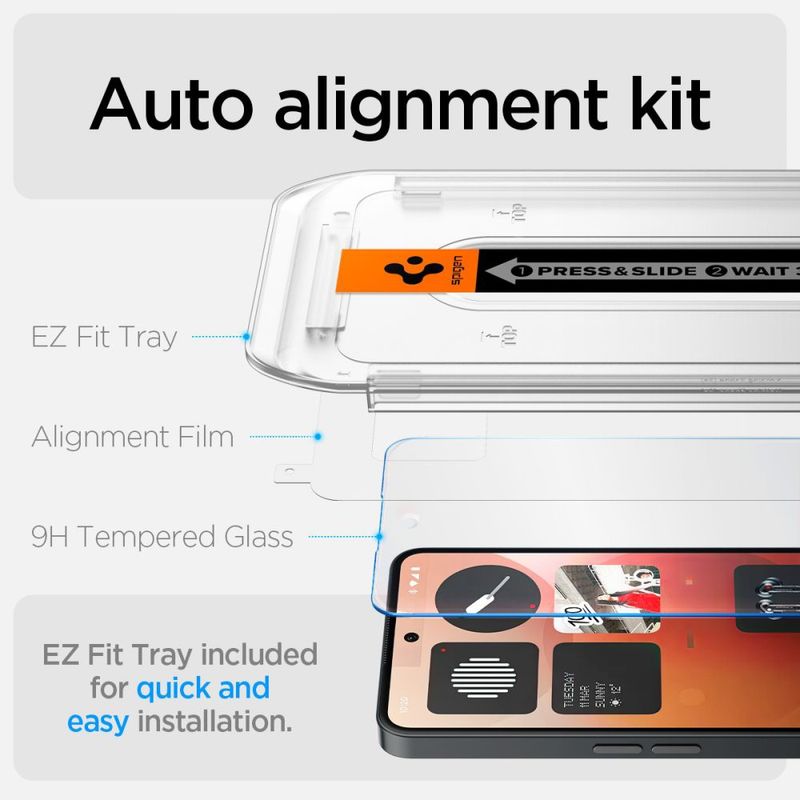Laptop, Telefoane si Tablete - Telefoane mobile si accesorii - Accesorii Telefoane - Folii protectie telefoane - Folie pentru Nothing Phone (3a) / (3a) Pro - Spigen Glas.tR EZ FIT - Transparent - Infinity.ro