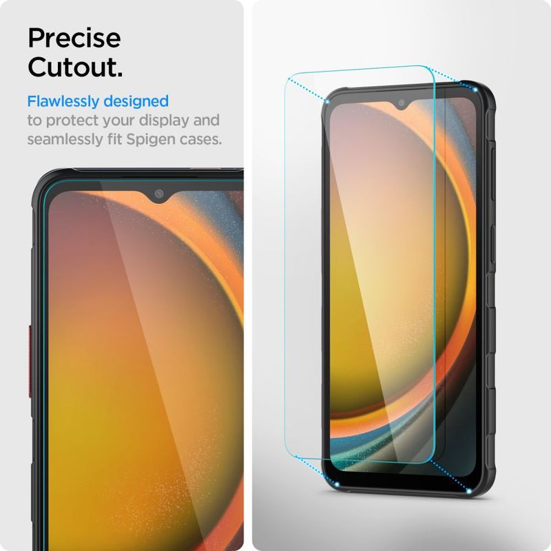 Laptop, Telefoane si Tablete - Telefoane mobile si accesorii - Accesorii Telefoane - Folii protectie telefoane - Folie pentru Samsung Galaxy Xcover7 / Xcover7 Pro (set 2) - Spigen Glas.tR Slim - Transparent - Infinity.ro