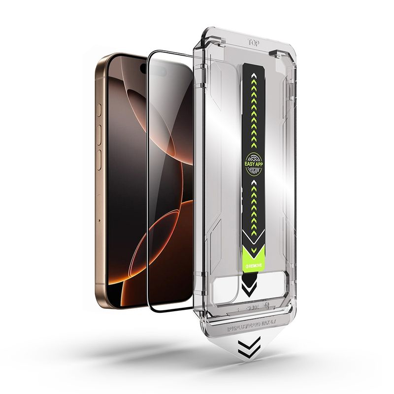 Laptop, Telefoane si Tablete - Telefoane mobile si accesorii - Accesorii Telefoane - Folii protectie telefoane - Folie pentru iPhone 16 Pro / iPhone 17 - Techsuit TitanGlass FullCover - Negru - Infinity.ro