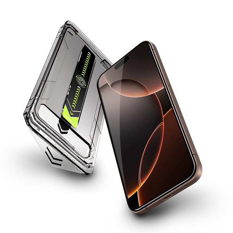 Laptop, Telefoane si Tablete - Telefoane mobile si accesorii - Accesorii Telefoane - Folii protectie telefoane - Folie pentru iPhone 16 Pro / iPhone 17 - Techsuit TitanGlass FullCover - Negru - Infinity.ro