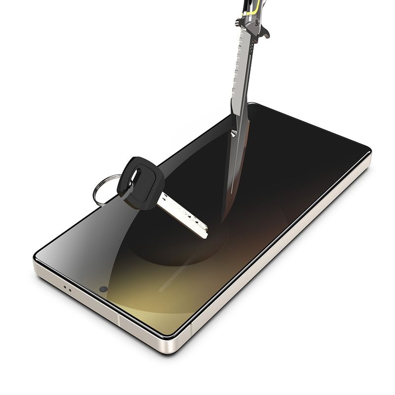 Laptop, Telefoane si Tablete - Telefoane mobile si accesorii - Accesorii Telefoane - Folii protectie telefoane - Folie pentru Samsung Galaxy S25 Ultra - Techsuit TitanGlass CrystalHD [Fingerprint Unlock Compatible] - Privacy - Infinity.ro