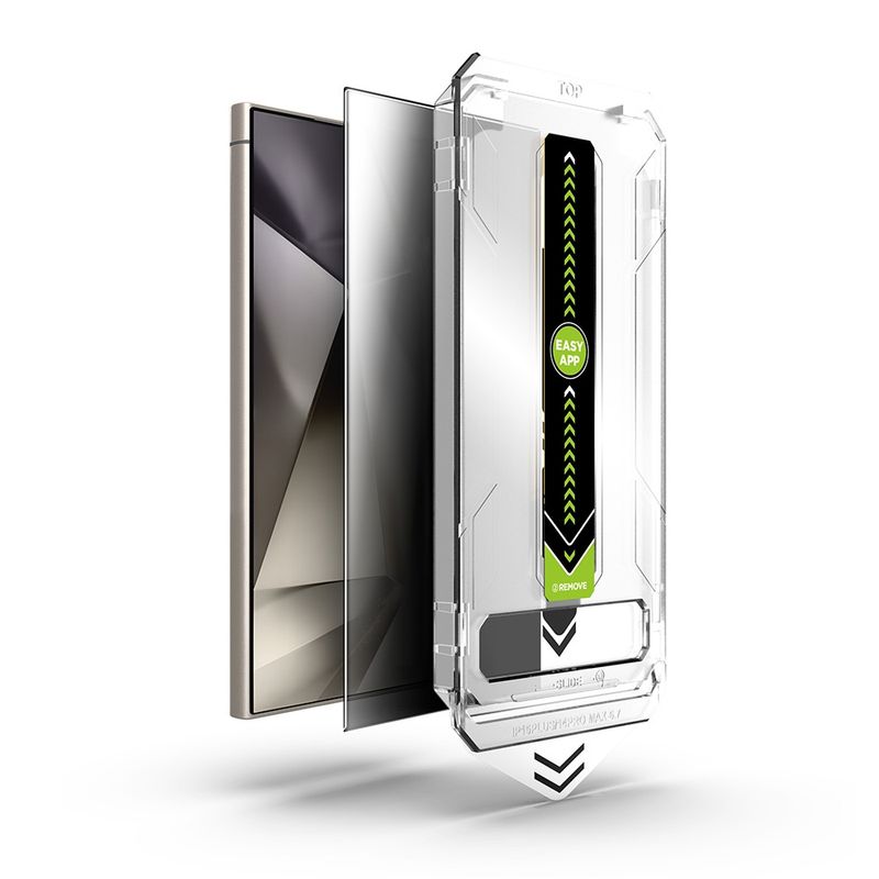Laptop, Telefoane si Tablete - Telefoane mobile si accesorii - Accesorii Telefoane - Folii protectie telefoane - Folie pentru Samsung Galaxy S24 Ultra - Techsuit TitanGlass CrystalHD [Fingerprint Unlock Compatible] - Privacy - Infinity.ro