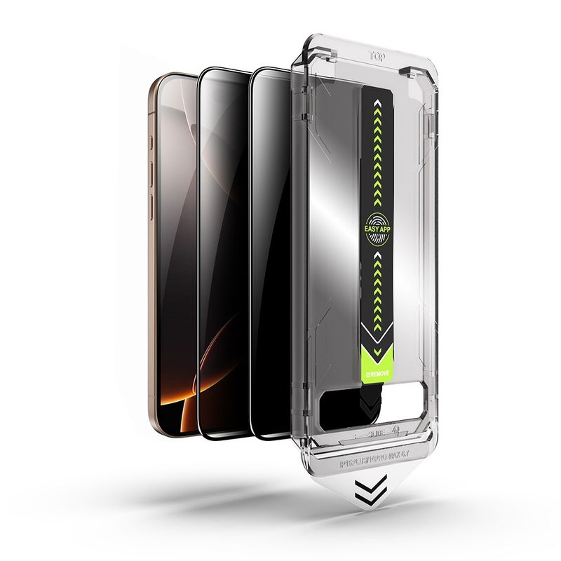 Laptop, Telefoane si Tablete - Telefoane mobile si accesorii - Accesorii Telefoane - Folii protectie telefoane - Folie pentru iPhone 15 Pro Max (set 2) - Techsuit TitanGlass FullCover - Privacy - Infinity.ro