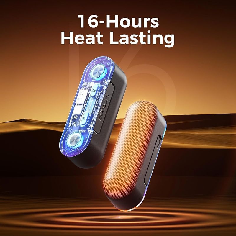 Laptop, Telefoane si Tablete - Telefoane mobile si accesorii - Accesorii Telefoane - Baterii externe - Set Hand Warmer cu Lumini RGB, Power Bank, Type-C, Magnetic, MagTwins, 2x 5000mAh - Ocoopa (UT4103-BK) - Negru - Infinity.ro