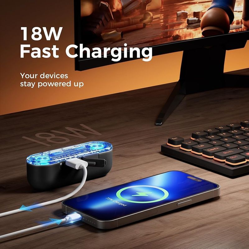 Laptop, Telefoane si Tablete - Telefoane mobile si accesorii - Accesorii Telefoane - Baterii externe - Set Hand Warmer cu Lumini RGB, Power Bank, Type-C, Magnetic, MagTwins, 2x 5000mAh - Ocoopa (UT4103-BK) - Negru - Infinity.ro