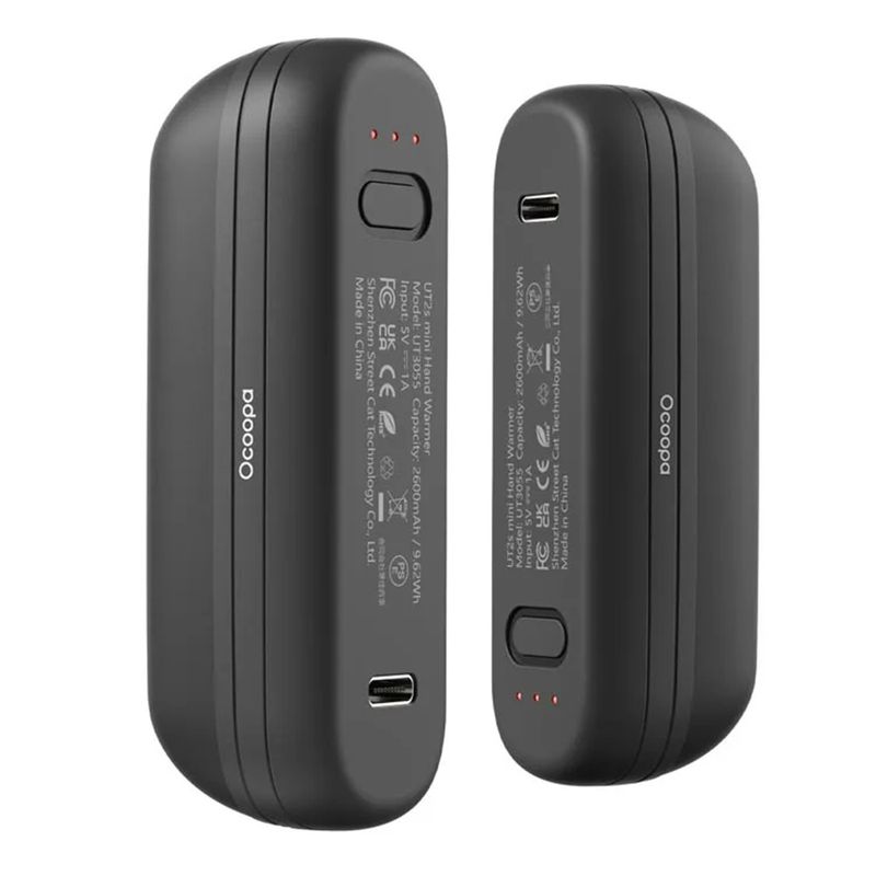 Laptop, Telefoane si Tablete - Telefoane mobile si accesorii - Accesorii Telefoane - Baterii externe - Hand Warmer Reincarcabil cu Baterie Externa, Type-C, Magnetic, MagTwin, 2x 2600mAh - Ocoopa (UT2S-MINI-BK) - Negru - Infinity.ro