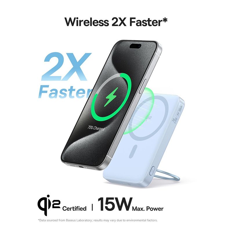 Laptop, Telefoane si Tablete - Telefoane mobile si accesorii - Accesorii Telefoane - Baterii externe - Acumulator Extern Type-C, Qi2, 20W, 5000mAh, cu Cable Type-C - Baseus PicoGo (P10076800213-01) - Albastru - Infinity.ro