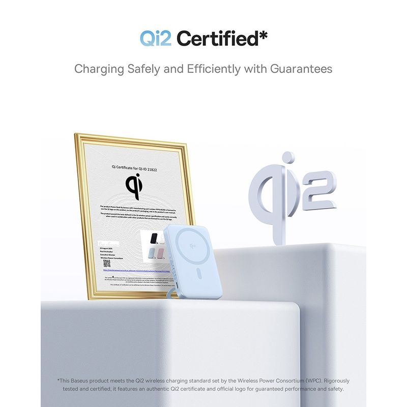 Laptop, Telefoane si Tablete - Telefoane mobile si accesorii - Accesorii Telefoane - Baterii externe - Acumulator Extern Type-C, Qi2, 20W, 5000mAh, cu Cable Type-C - Baseus PicoGo (P10076800213-01) - Albastru - Infinity.ro