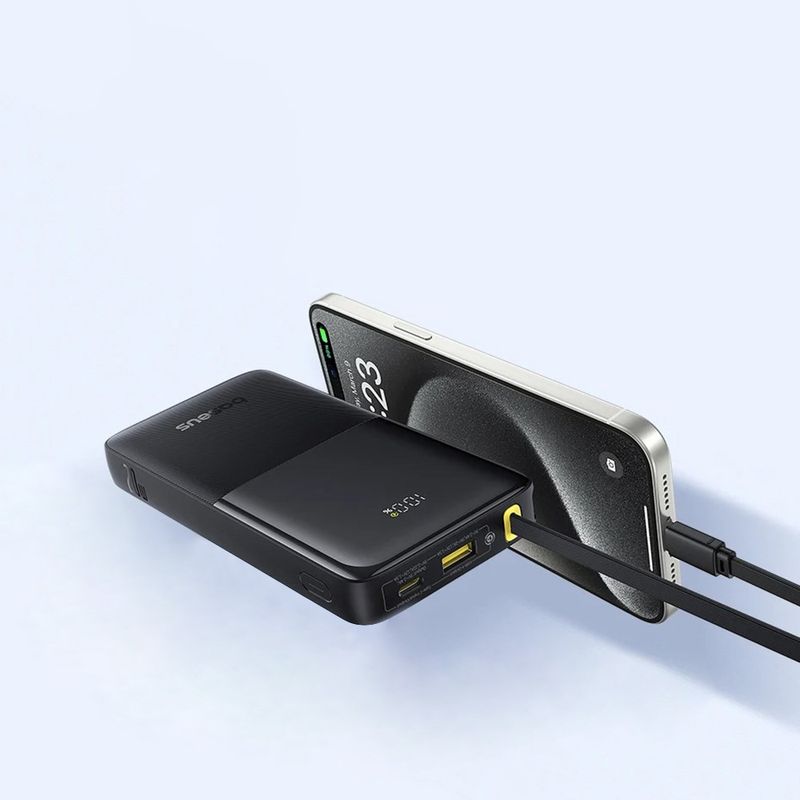 Laptop, Telefoane si Tablete - Telefoane mobile si accesorii - Accesorii Telefoane - Baterii externe - Power Bank 10000mAh, 20W, Cablu Incorporat Type-C - Baseus Bipow 2 (P10077101113-00) - Negru - Infinity.ro