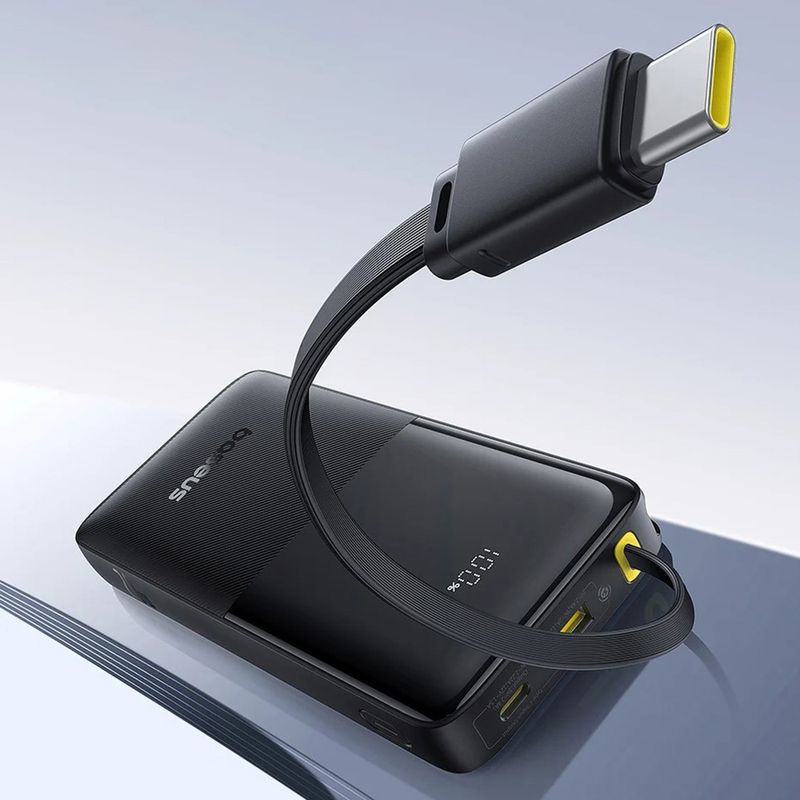 Laptop, Telefoane si Tablete - Telefoane mobile si accesorii - Accesorii Telefoane - Baterii externe - Power Bank 10000mAh, 20W, Cablu Incorporat Type-C - Baseus Bipow 2 (P10077101113-00) - Negru - Infinity.ro