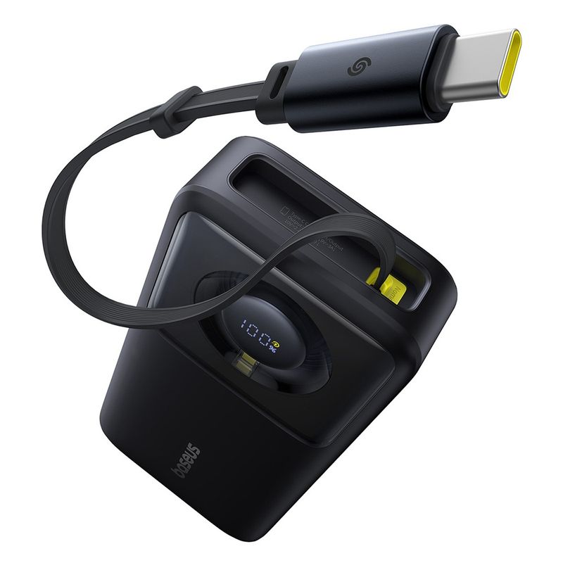Laptop, Telefoane si Tablete - Telefoane mobile si accesorii - Accesorii Telefoane - Baterii externe - Power Bank 20000mAh, 65W, Cablu Incorporat Type-C - Baseus Free2Pull (PP10073700123-00) - Negru - Infinity.ro