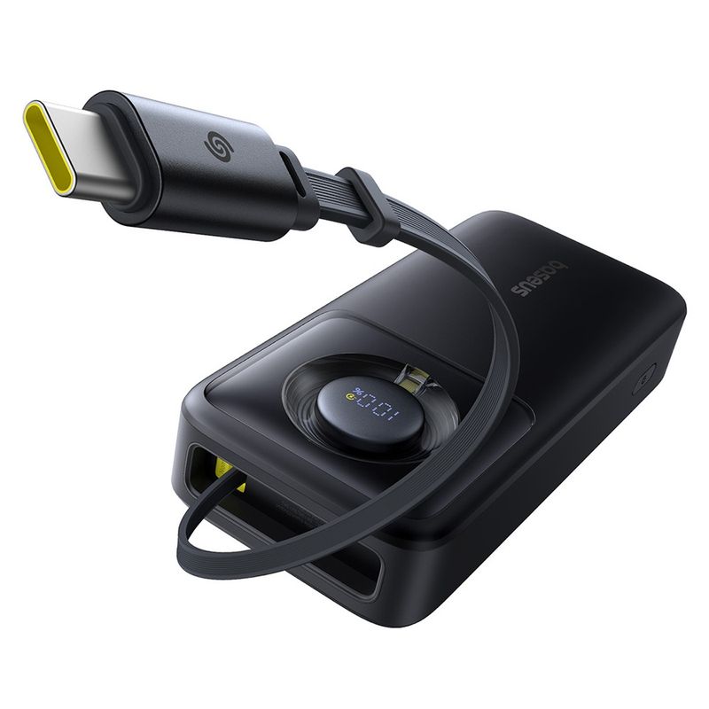 Laptop, Telefoane si Tablete - Telefoane mobile si accesorii - Accesorii Telefoane - Baterii externe - Power Bank 20000mAh, 65W, Cablu Incorporat Type-C - Baseus Free2Pull (PP10073700123-00) - Negru - Infinity.ro