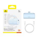 Laptop, Telefoane si Tablete - Telefoane mobile si accesorii - Accesorii Telefoane - Baterii externe - Power Bank pentru Telefon, Lightning, 20W, 5000mAh, Cablu Type-C - Baseus (P10068307413-00) - Bleu - Infinity.ro