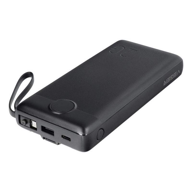 Laptop, Telefoane si Tablete - Telefoane mobile si accesorii - Accesorii Telefoane - Baterii externe - Acumulator extern Veger C20,20000 mAh,cabluri tip Type C,Lightning,MicroUSB si USB,Display LED - Infinity.ro
