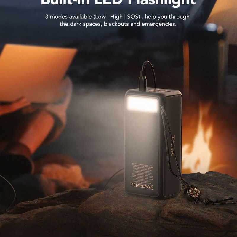 Laptop, Telefoane si Tablete - Telefoane mobile si accesorii - Accesorii Telefoane - Baterii externe - Powerbank VEGER Tank Boost,3xUSB-A,2x USB-C,Lightning, 56 000mAh,LCD,incarcare rapida PD 130W - Infinity.ro