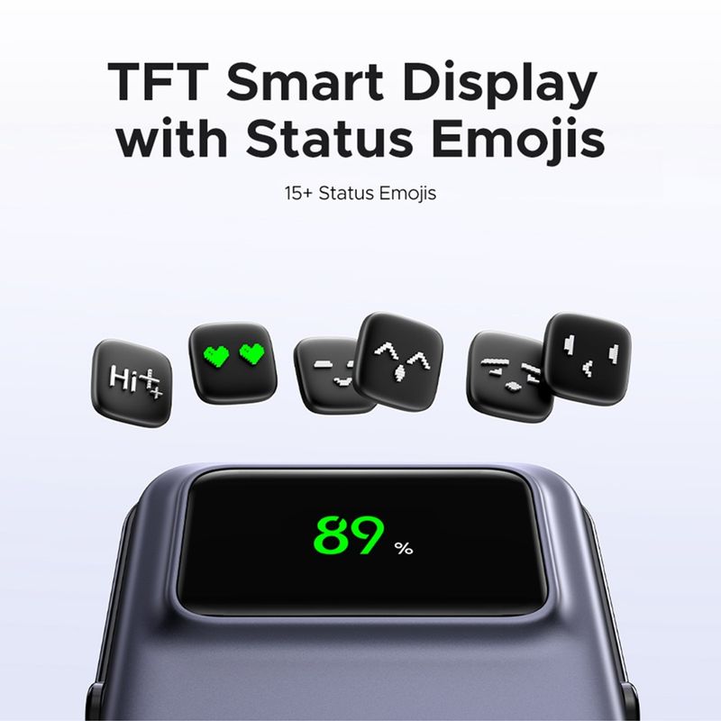 Laptop, Telefoane si Tablete - Telefoane mobile si accesorii - Accesorii Telefoane - Baterii externe - Baterie Externa fara Fir cu Display si Stand, Type-C, 10000mAh, 20W, 5V/3A - UVerde Uno PB572 (45327) - Gri - Infinity.ro