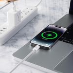 Laptop, Telefoane si Tablete - Telefoane mobile si accesorii - Accesorii Telefoane - Cabluri si adaptoare telefoane - Cablu de Incarcare Type-C la Type-C, Fast Charging, 1.2m - Albastruo - Alb - Infinity.ro