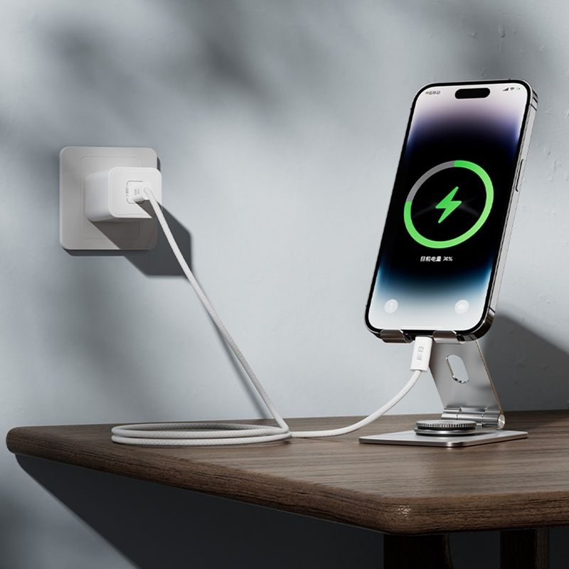 Laptop, Telefoane si Tablete - Telefoane mobile si accesorii - Accesorii Telefoane - Cabluri si adaptoare telefoane - Cablu de Incarcare Type-C la Lightning, Fast Charging, 1.2m - Albastruo - Alb - Infinity.ro