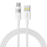 Laptop, Telefoane si Tablete - Telefoane mobile si accesorii - Accesorii Telefoane - Cabluri si adaptoare telefoane - Cablu de Date cu Afisaj Digital, USB la Type-C, 100W, 1m - Baseus Display 2 (P10382701211-00) - Alb - Infinity.ro