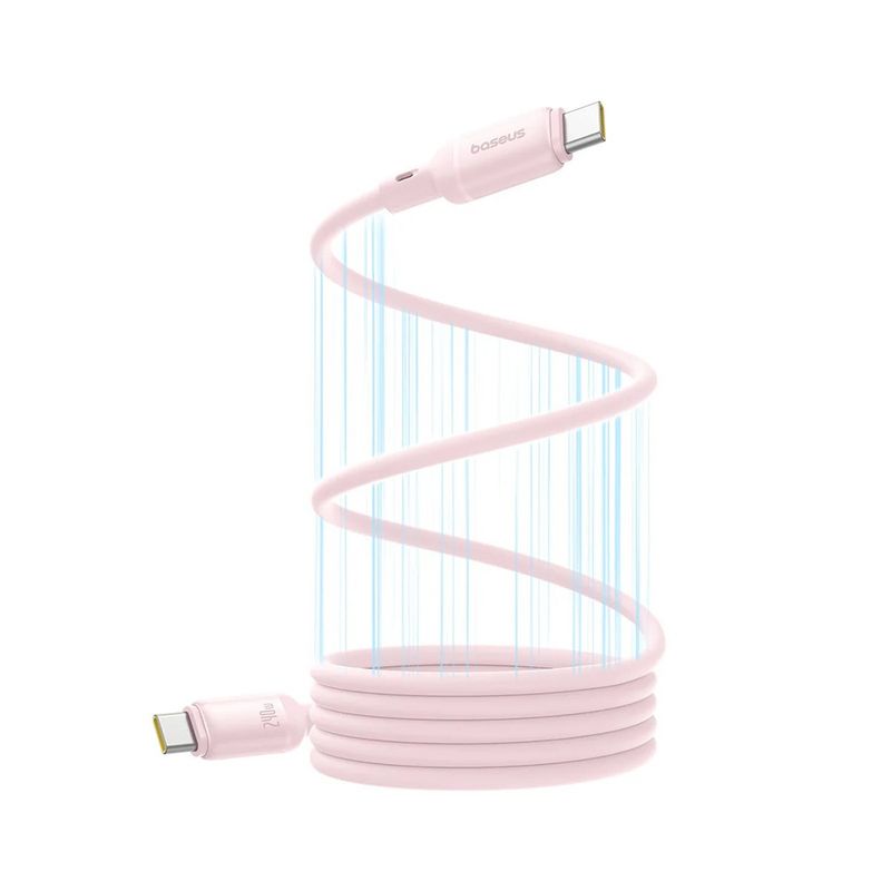 Laptop, Telefoane si Tablete - Telefoane mobile si accesorii - Accesorii Telefoane - Cabluri si adaptoare telefoane - Cablu Type-C, 240W, Magnetic, 1m - Baseus PicoGo (P10376800411-00) - Roz - Infinity.ro