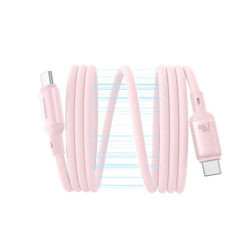 Laptop, Telefoane si Tablete - Telefoane mobile si accesorii - Accesorii Telefoane - Cabluri si adaptoare telefoane - Cablu Type-C, 240W, Magnetic, 1m - Baseus PicoGo (P10376800411-00) - Roz - Infinity.ro