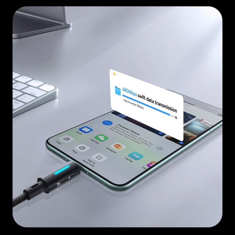 Laptop, Telefoane si Tablete - Telefoane mobile si accesorii - Accesorii Telefoane - Cabluri si adaptoare telefoane - Cablu Type-C cu LED, 100W, E-marker Chip, 1m - Baseus Lit (P10379000121-00) - Cosmic Negru - Infinity.ro