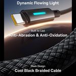 Laptop, Telefoane si Tablete - Telefoane mobile si accesorii - Accesorii Telefoane - Cabluri si adaptoare telefoane - Cablu Type-C cu LED, 100W, E-marker Chip, 1m - Baseus Lit (P10379000121-00) - Cosmic Negru - Infinity.ro