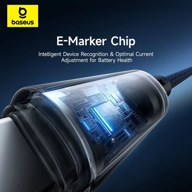 Laptop, Telefoane si Tablete - Telefoane mobile si accesorii - Accesorii Telefoane - Cabluri si adaptoare telefoane - Cablu Type-C cu LED, 100W, E-marker Chip, 1m - Baseus Lit (P10379000121-00) - Cosmic Negru - Infinity.ro