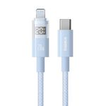 Laptop, Telefoane si Tablete - Telefoane mobile si accesorii - Accesorii Telefoane - Cabluri si adaptoare telefoane - Cablu de Date cu Afisaj Digital, Type-C la Lightning, 20W, 1m - Baseus Display 2 (P10382703311-00) - Galaxy Albastru - Infinity.ro