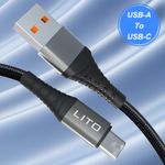Laptop, Telefoane si Tablete - Telefoane mobile si accesorii - Accesorii Telefoane - Cabluri si adaptoare telefoane - Cablu USB la Type-C, 2.4A, 2m - Lito (LD22T) - Negru - Infinity.ro
