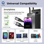 Laptop, Telefoane si Tablete - Telefoane mobile si accesorii - Accesorii Telefoane - Cabluri si adaptoare telefoane - Cablu de Date Type-C la Type-C, Fast Charging, 480Mbps, 100W, 2m - Lito (LD25CC) - Gri - Infinity.ro