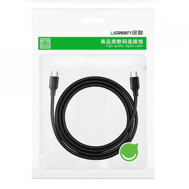 Laptop, Telefoane si Tablete - Telefoane mobile si accesorii - Accesorii Telefoane - Cabluri si adaptoare telefoane - Cablu de Date Type-C la Type-C, 3A, 2m - UVerde (10306) - Negru - Infinity.ro