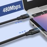 Laptop, Telefoane si Tablete - Telefoane mobile si accesorii - Accesorii Telefoane - Cabluri si adaptoare telefoane - Cablu de Date Type-C la Type-C, 3A, 2m - UVerde (10306) - Negru - Infinity.ro
