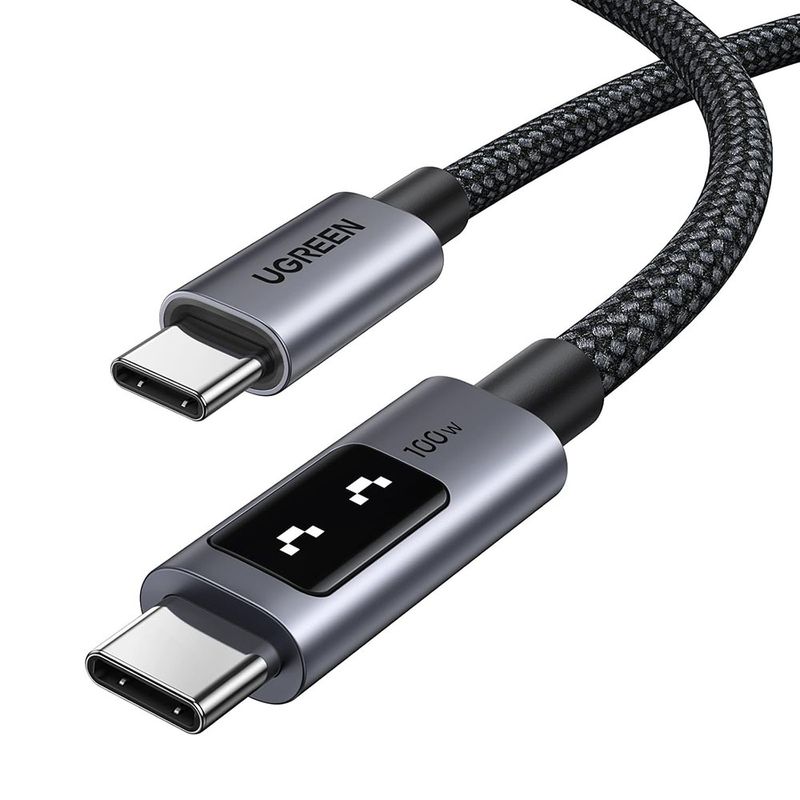 Laptop, Telefoane si Tablete - Telefoane mobile si accesorii - Accesorii Telefoane - Cabluri si adaptoare telefoane - Cablu de Date USB-C la USB-C, 5A, 100W, 2m - UVerde L509 (35512) - Space Gri - Infinity.ro