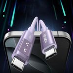 Laptop, Telefoane si Tablete - Telefoane mobile si accesorii - Accesorii Telefoane - Cabluri si adaptoare telefoane - Cablu de Date USB-C la USB-C, 5A, 100W, 2m - UVerde L509 (35512) - Space Gri - Infinity.ro